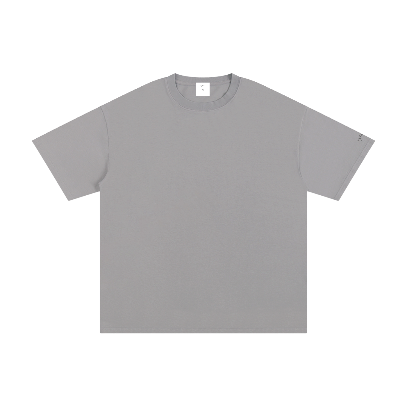 Gray Cotton Classic Tee – Vylera