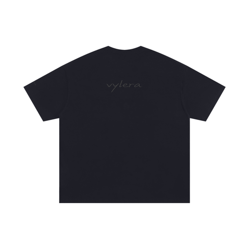 Black Cotton Classic Tee – Vylera