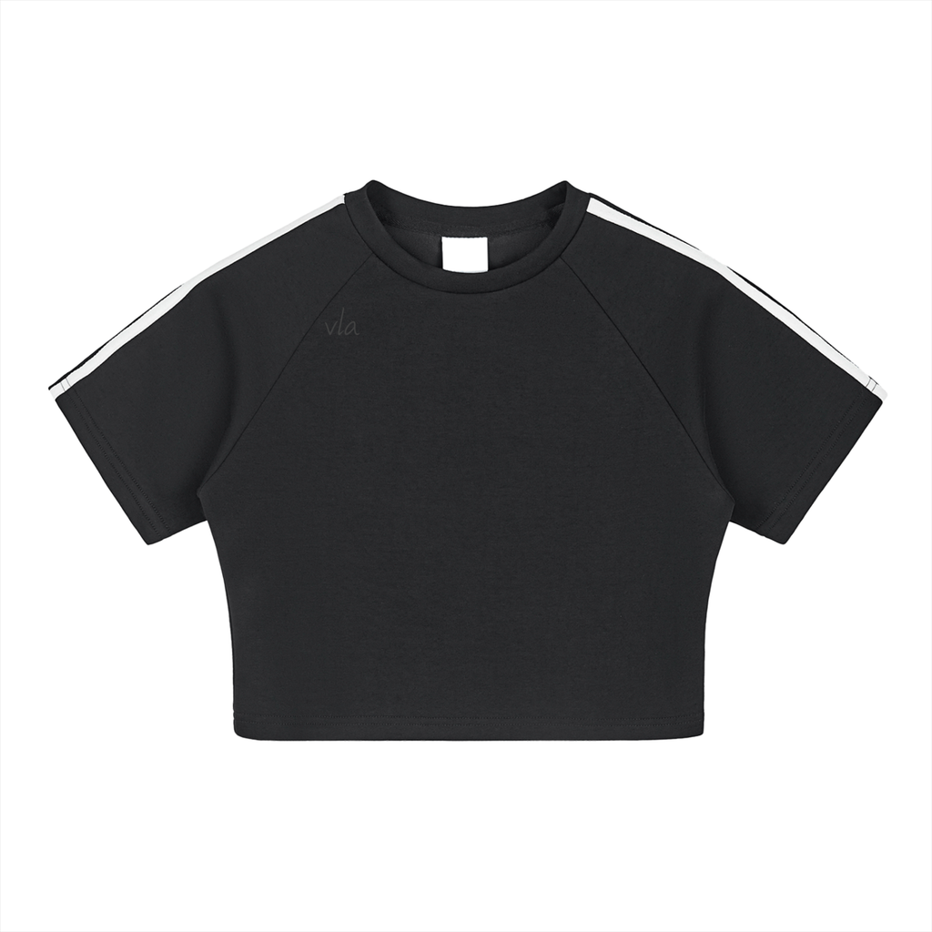 Black Cotton Crop Top – Vylera