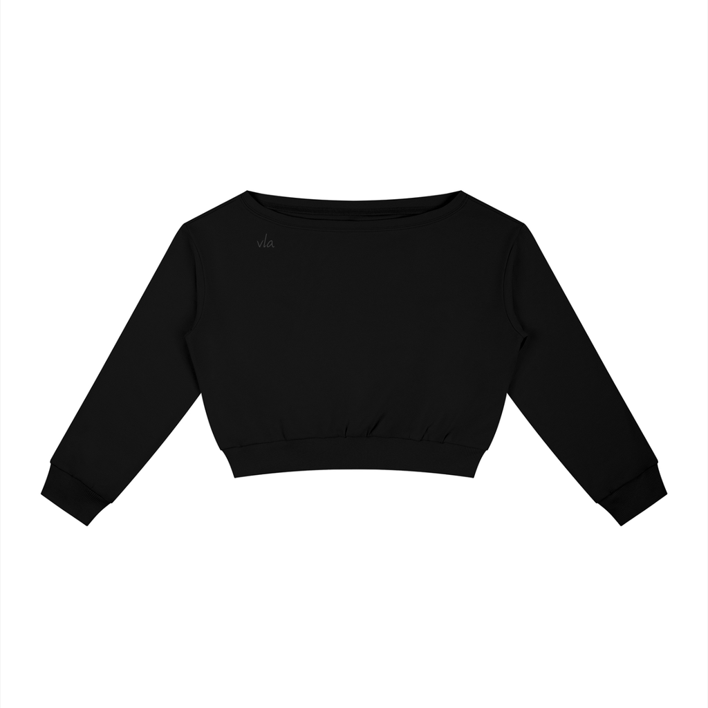 Black Off-Shoulder Long Sleeve Tee – Vylera